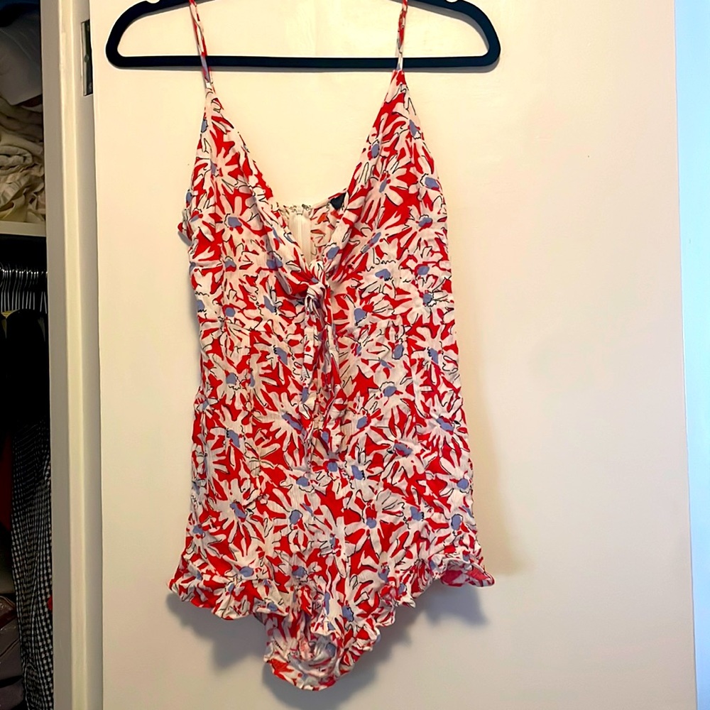 Aqua Floral Romper